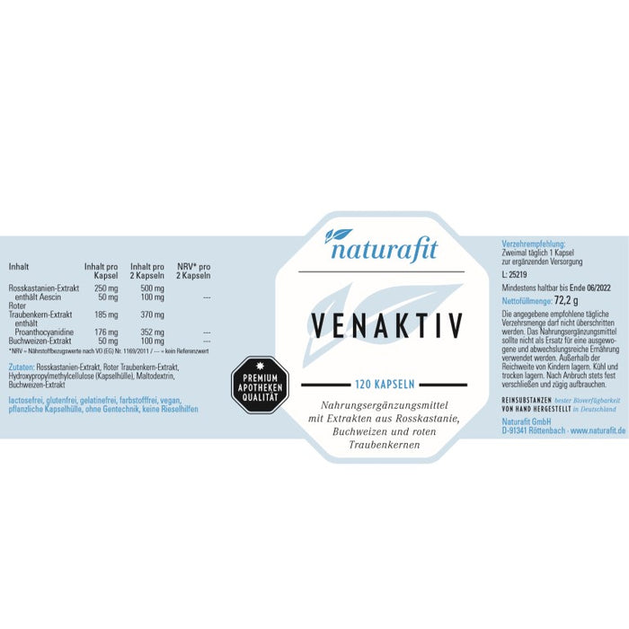 naturafit Venaktiv Kapseln, 120 pcs. Capsules