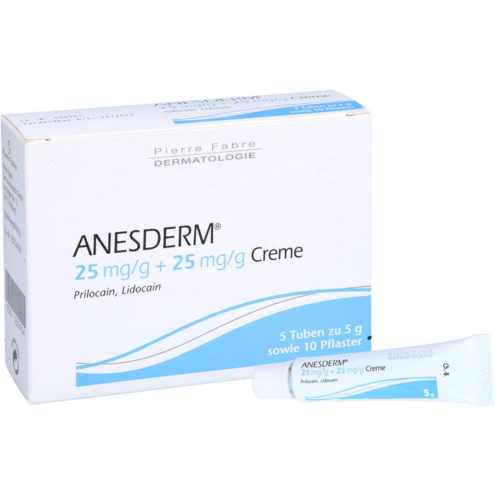 ANESDERM Set Creme Tuben sowie Pflaster, 25 g Cream