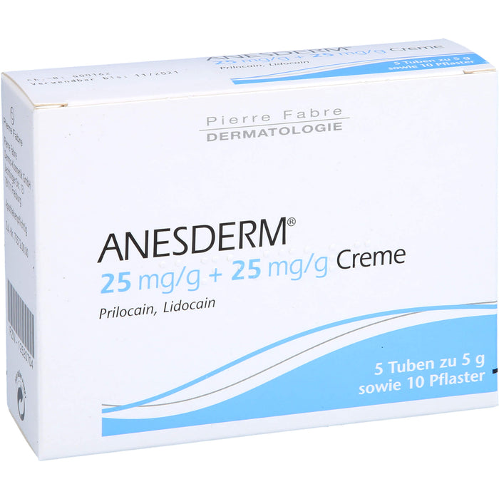 ANESDERM Set Creme Tuben sowie Pflaster, 25 g Crème