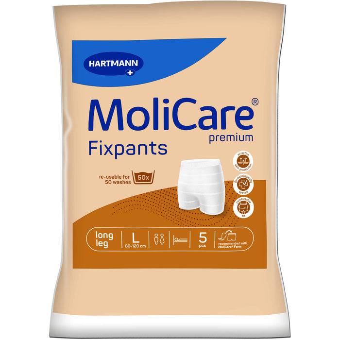 MoliCare Premium Fixpants long leg Gr. L, 5 pc Pantalon de fixation