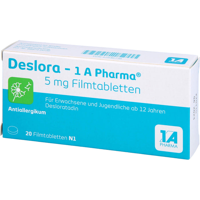 Deslora - 1 A Pharma 5 mg Filmtabletten Antiallergikum, 20 pcs. Tablets