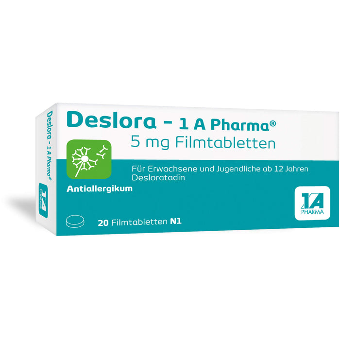 Deslora - 1 A Pharma 5 mg Filmtabletten Antiallergikum, 20 pcs. Tablets