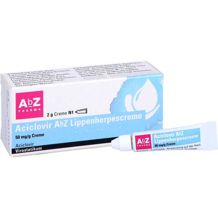 Aciclovir AbZ Lippenherpescreme 50 mg/g Creme, 2 g Creme