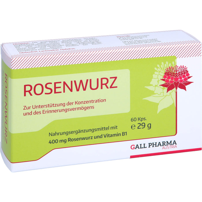 GALL PHARMA Rosenwurz 400 mg GPH Kapseln, 60 pc Capsules