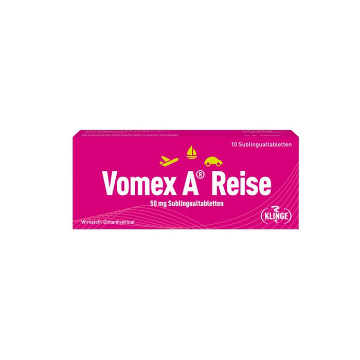 Vomex A Reise 50 mg Sublingualtabletten, 10 pcs. Tablets