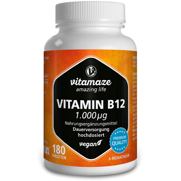 vitamaze Vitamin B12 1.000 ug Tabletten, 180 pc Tablettes