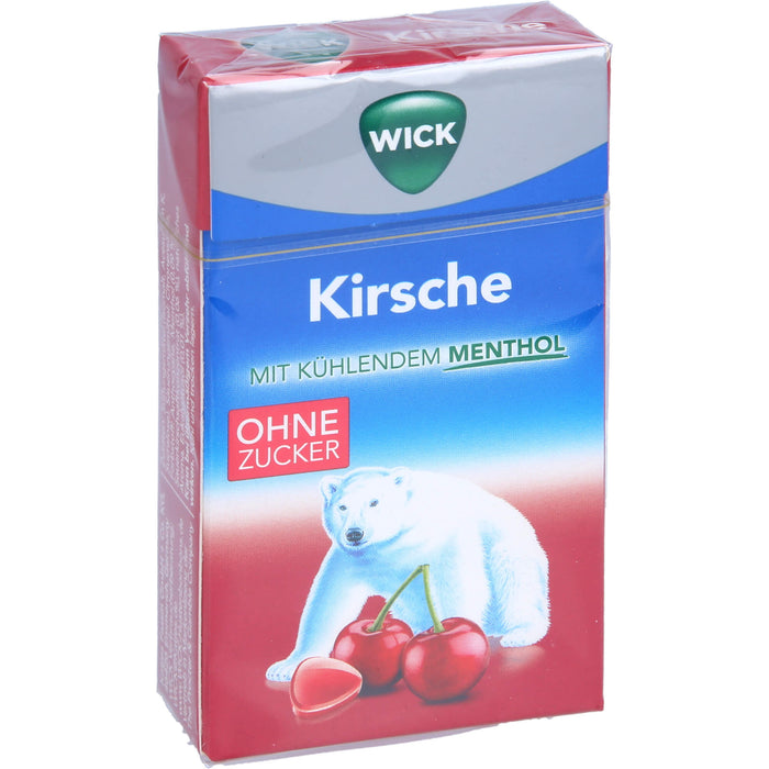 WICK Wildkirsche & Eukalyptus Hustenbonbons ohne Zucker, 46 g Bonbons