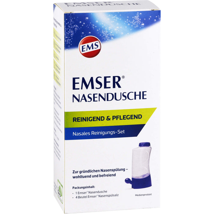 EMSER Nasendusche nasales Reinigungs-Set mit Spülsalz-Beuteln, 1 pc Douche nasale