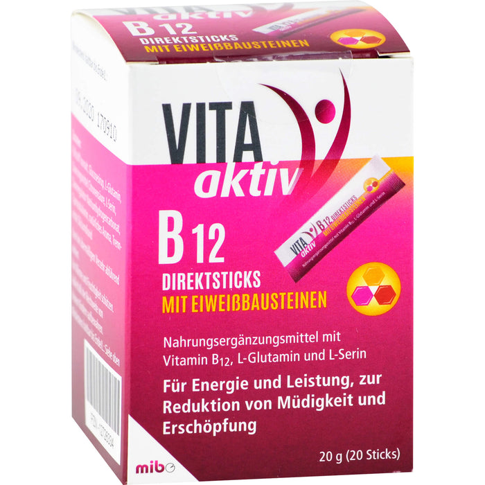 Vita aktiv B 12 Direktsticks, 20 pc Sachets