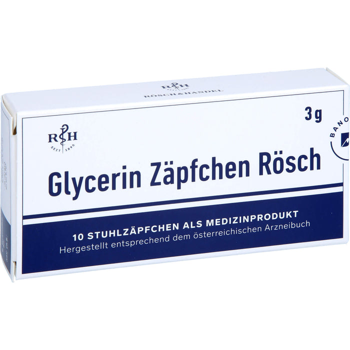 Glycerin Zäpfchen Rösch, 10 St. Zäpfchen