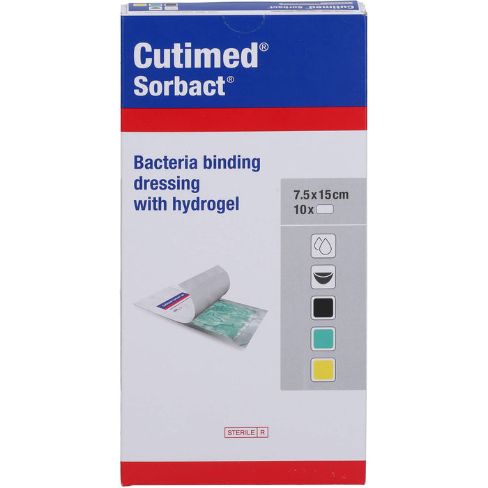 Cutimed Sorbact Gel Kompressen 7,5x15cm, 10 St KOM