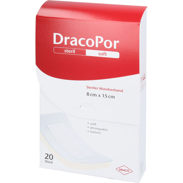 DRACOPOR Wundverband 8x15 cm steril, 20 St. Pflaster