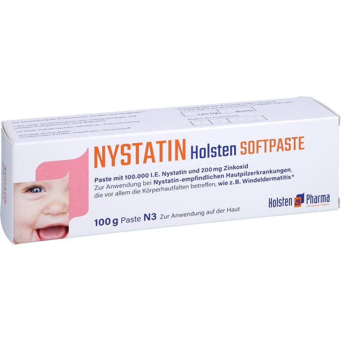 Nystatin Holsten Softpaste bei Hautpilzerkrankungen, 100 g Cream