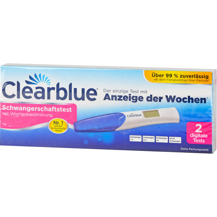 Clearblue Schwangerschaftstest mit Wochenbestimmung digitale Tests, 2 St. Test