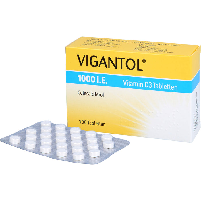 VIGANTOL 1000 I.E. Vitamin D3 Tabletten, 100 pcs. Tablets