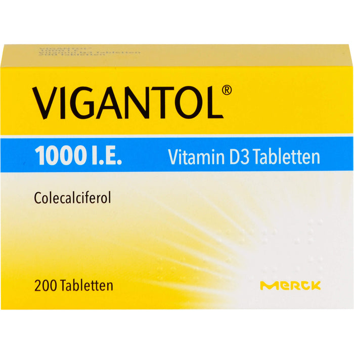 VIGANTOL 1000 I.E. Vitamin D3 Tabletten, 200 St. Tabletten