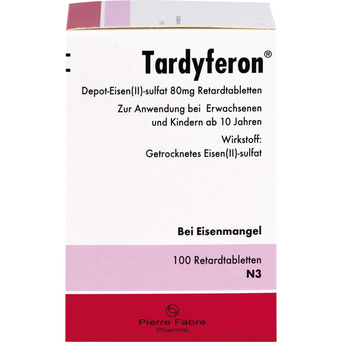 Tardyferon 80 mg Retardtabletten bei Eisenmangel, 100 pc Tablettes