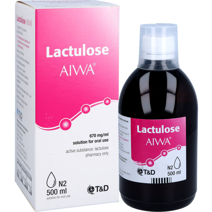 Lactulose AIWA Lösung zum Einnehmen bei Verstopfung, 500 ml Solution