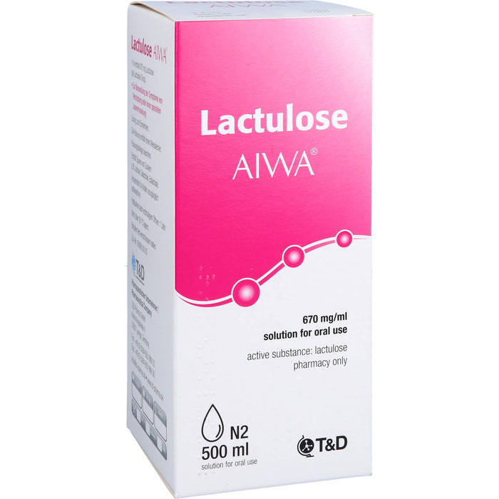 Lactulose AIWA Lösung zum Einnehmen bei Verstopfung, 500 ml Lösung