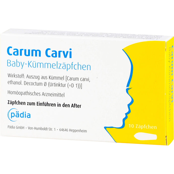 Carum carvi Baby-Kümmelzäpfchen, 10 pc Suppositoires