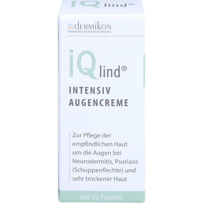 iQlind Intensiv Augencreme mit Hyaluronsäure zur Pflege der Haut der Augenregion, 15 ml Crème