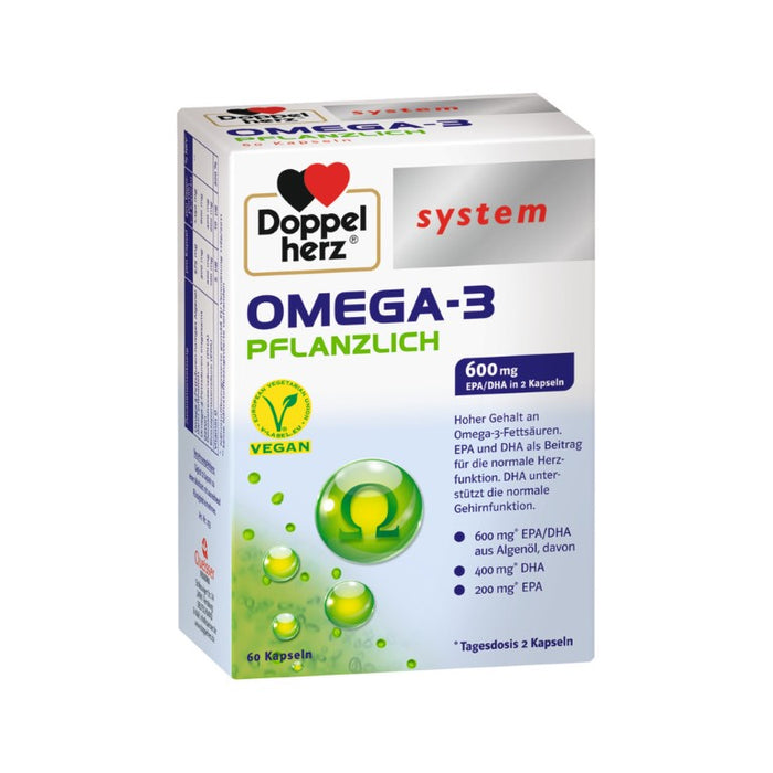 Doppelherz system OMEGA-3 PFLANZLICH, 60 St. Kapseln