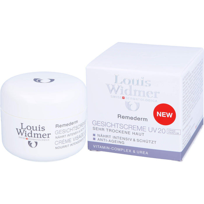 Louis Widmer Remederm Gesichtscreme UV 20, 50 ml Creme