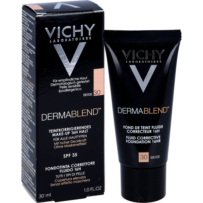 VICHY Dermablend korrigierendes Fluid Make-Up 30 Beige, 30 ml Cream