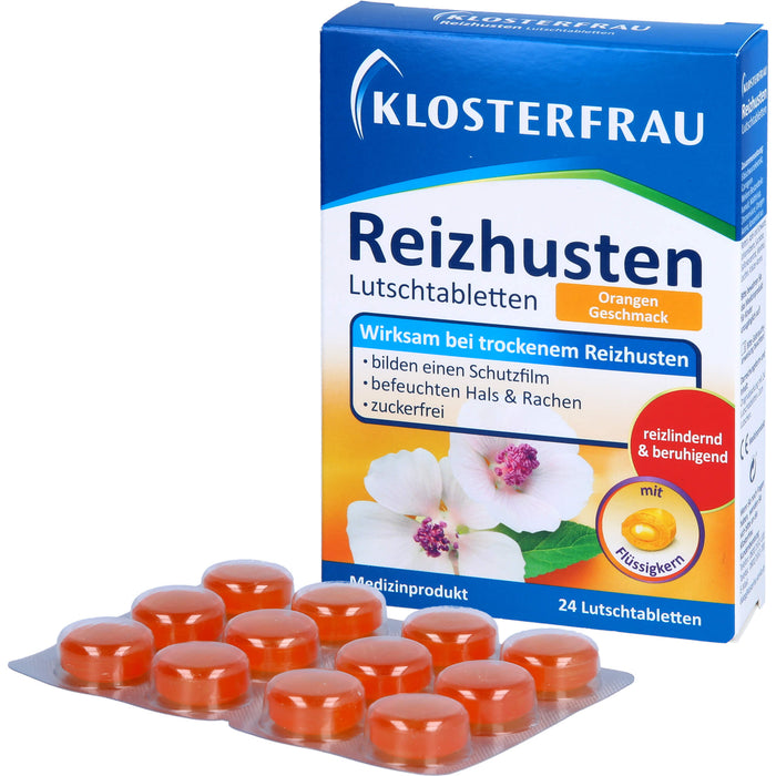 KLOSTERFRAU Reizhusten Lutschtabletten Orangen Geschmack, 24 pc Tablettes