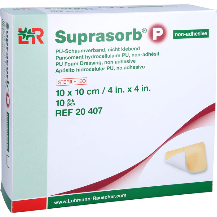 Suprasorb P PU-Schaumverb.10x10 cm nicht klebend, 10 St VER