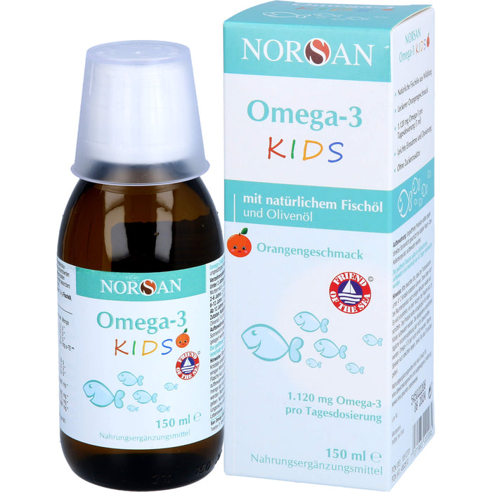 NORSAN Omega-3 Kids Lösung mit Orangengeschmack, 150 ml Solution