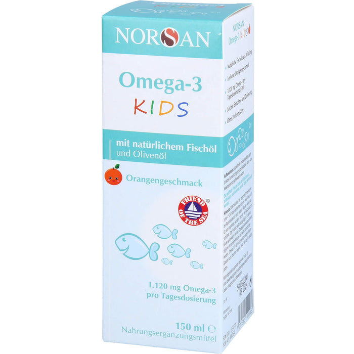 NORSAN Omega-3 Kids Lösung mit Orangengeschmack, 150 ml Solution