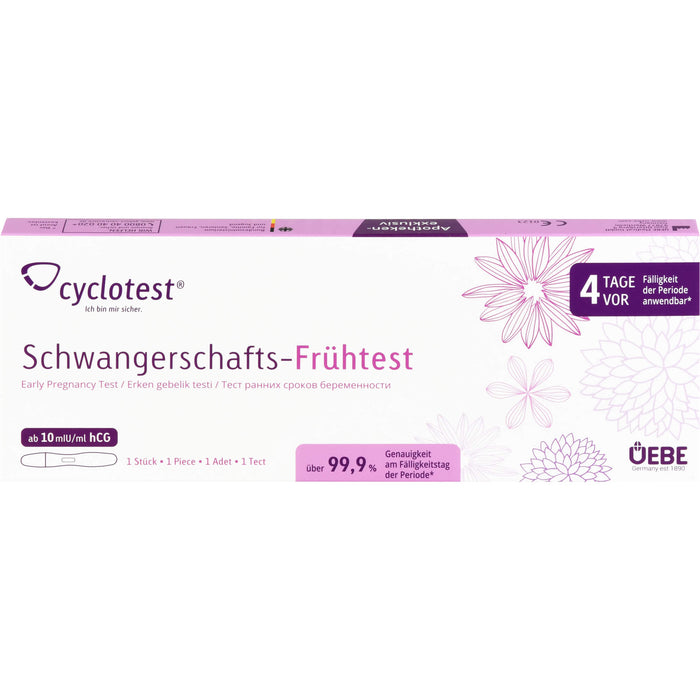 cyclotest Schwangerschafts-Frühtest 10 mlU/ml, 1 pc Test