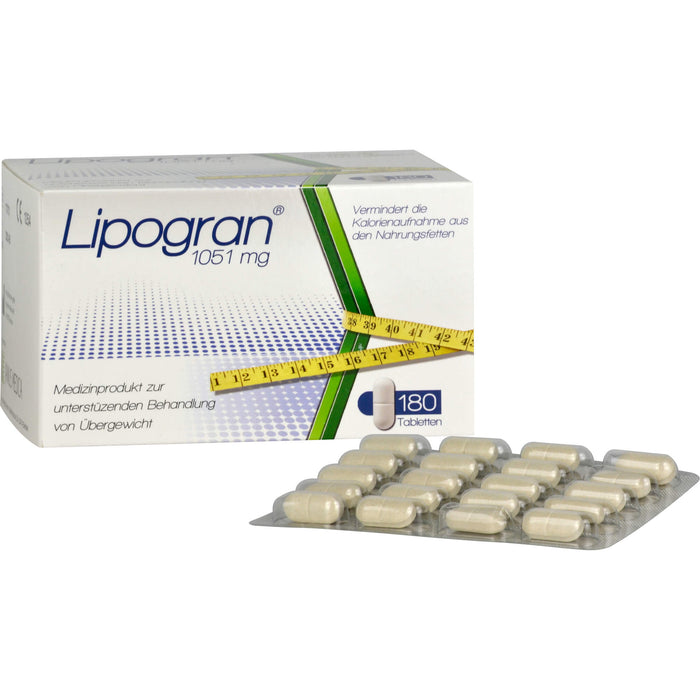 Lipogran Tabletten zur unterstützenden Behandlung bei Übergewicht, 180 St. Tabletten