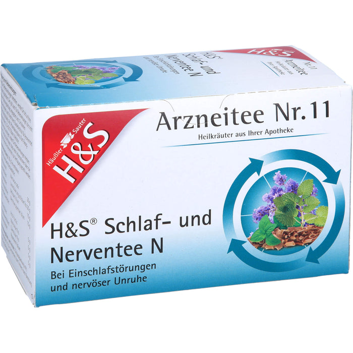 H&S Schlaf- und Nerventee N Arzneitee Nr. 11 Filterbeutel, 20 pc Sac filtrant