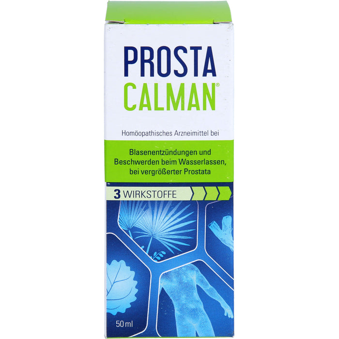 PROSTACALMAN Tropfen bei Blasenentzündungen, Beschwerden beim Wasserlassen und vergrößerter Prostata, 50 ml Solution