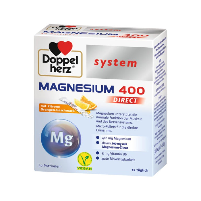 Doppelherz system MAGNESIUM 400 DIRECT, 30 St. Beutel