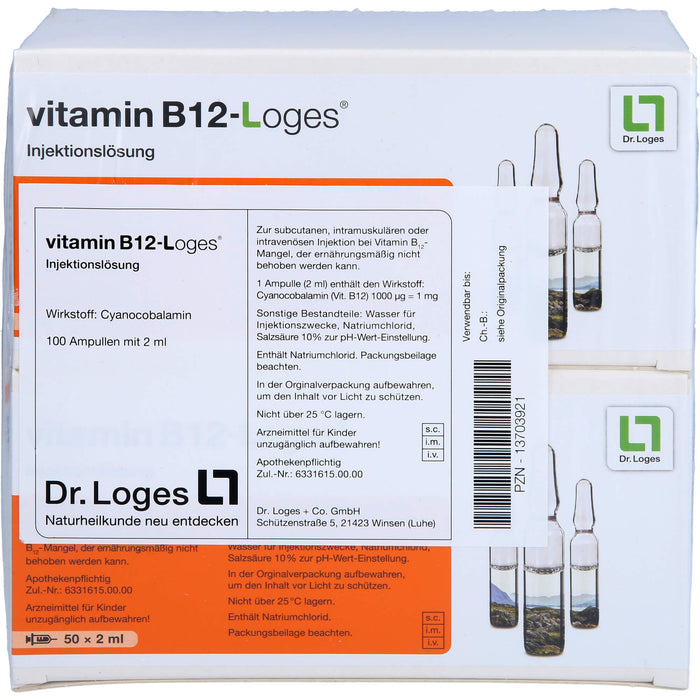 vitamin B12-Loges Injektionslösung, 100X2 ml AMP