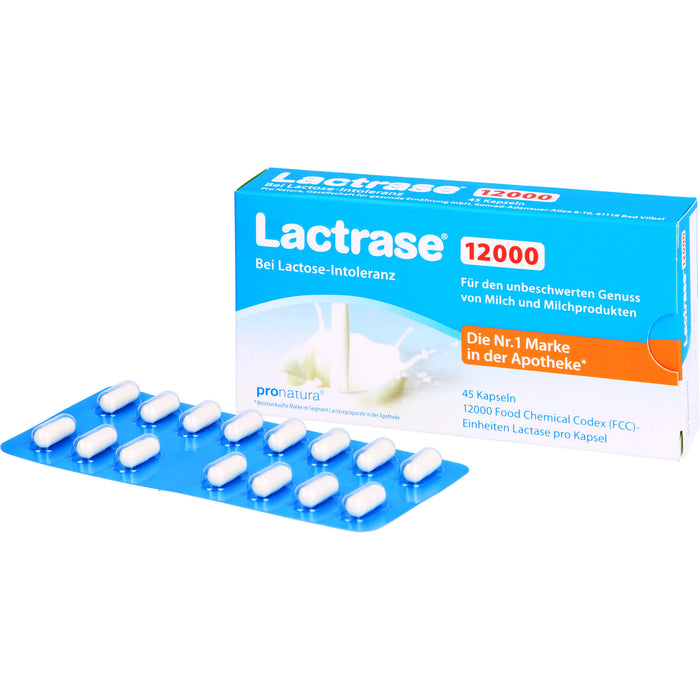 Lactrase 12000 bei Lactose-Intoleranz Kapseln, 45 pc Capsules