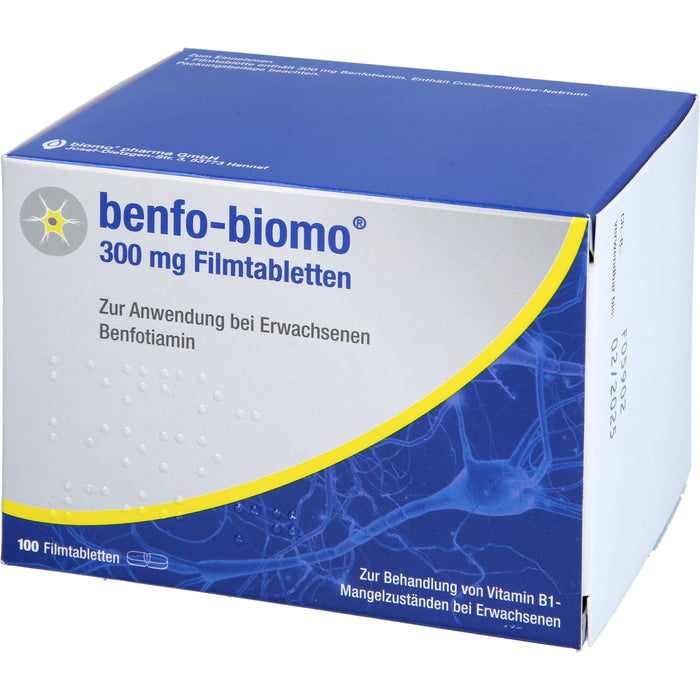 Benfo-biomo 300 mg Filmtabletten bei Vitamin B1-Mangelzuständen, 100 pcs. Tablets