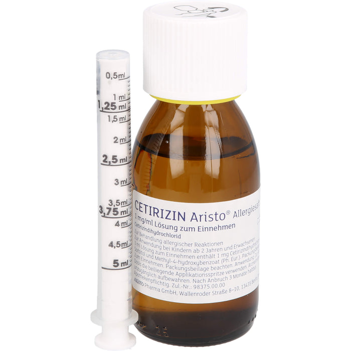 Cetirizin Aristo Allergiesaft 1 mg/ml Lösung zum Einnehmen, 150 ml LSE