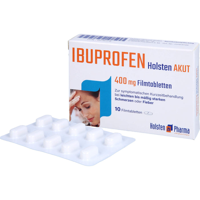 Ibuprofen Holsten akut 400 mg Filmtabletten, 10 pcs. Tablets