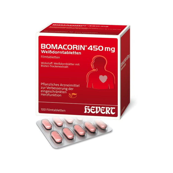 BOMACORIN 450 mg Weißdorntabletten, 100 pcs. Tablets