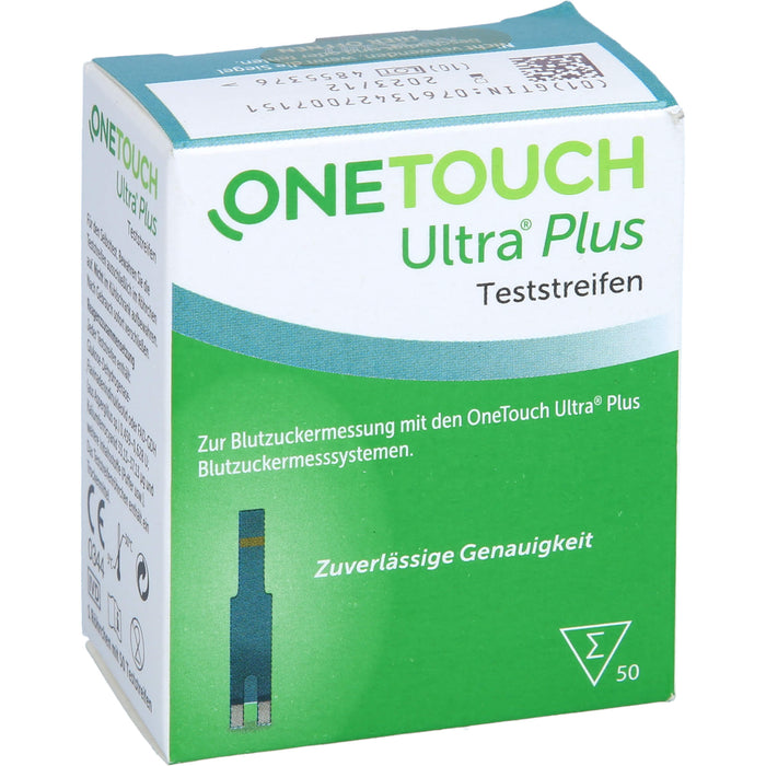 ONETOUCH Ultra Plus Teststreifen zur Blutzuckermessung, 50 pc Bandelettes réactives