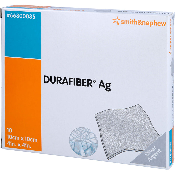 DURAFIBER Ag 10x10 cm Verband, 10 St VER