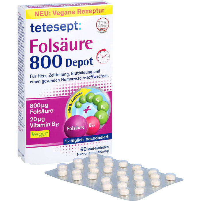 tetesept Folsäure 800 Depot, 60 St FTA