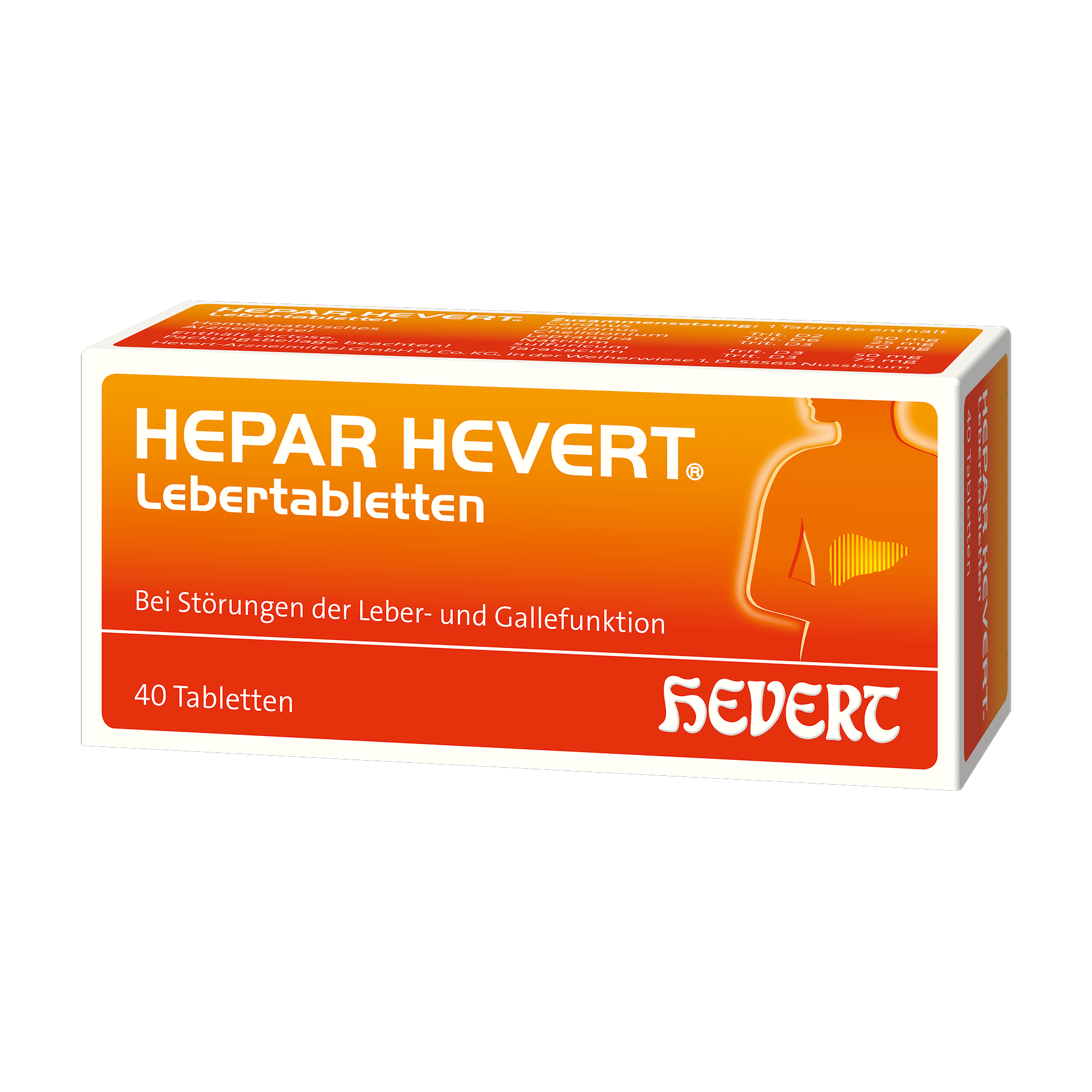 Hepar Hevert Lebertabletten, 40 St. Tabletten Hevert-Testen