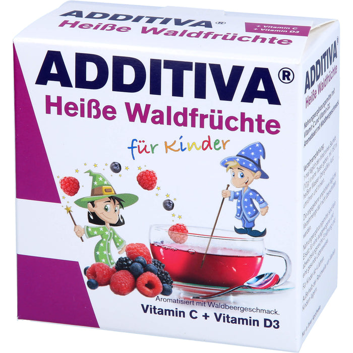 ADDITIVA Heiße Waldfrüchte für Kinder Vitamin C + Vitamin D3 Pulver, 100 g Poudre