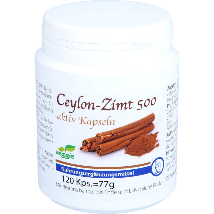 Pharma Peter Ceylon-Zimt 500 aktiv Kapseln, 120 pc Capsules