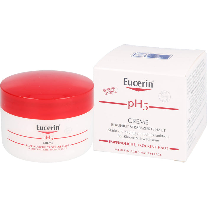 Eucerin pH5 Creme beruhigt strapazierte Haut, 75 ml Creme